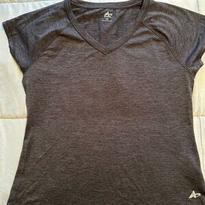 Athletech Women's Charcoal V-Neck Tee